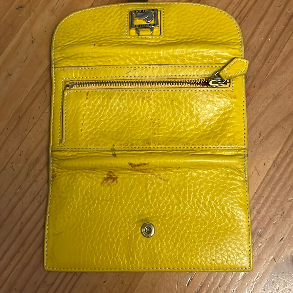 Dooney and Bourke yellow leather wallet